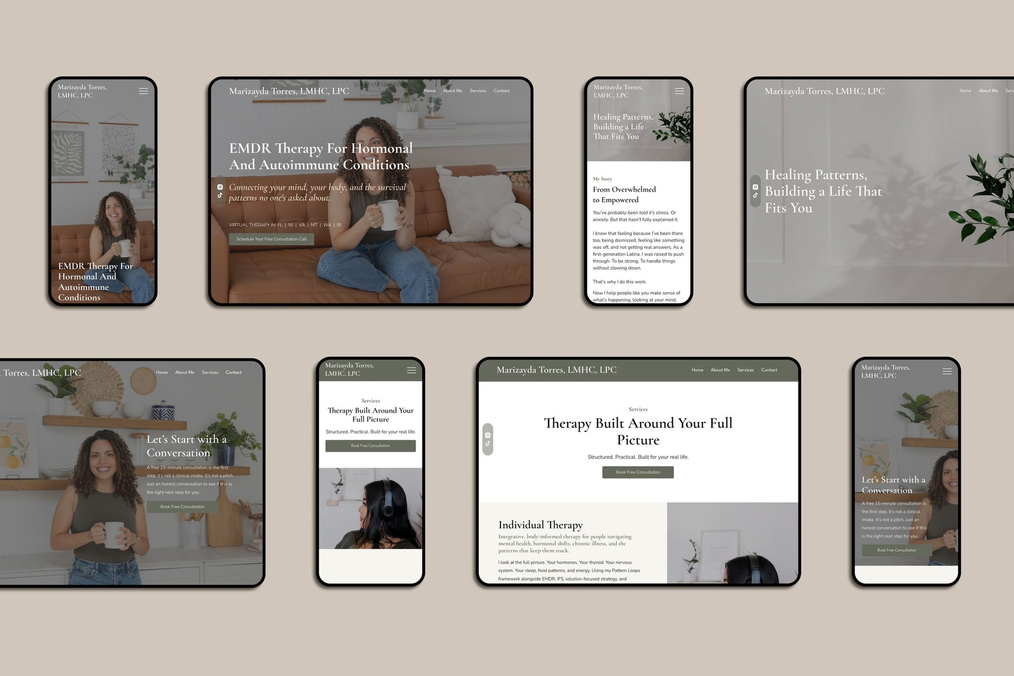 Healing Touchstone on four phones and four tablets.