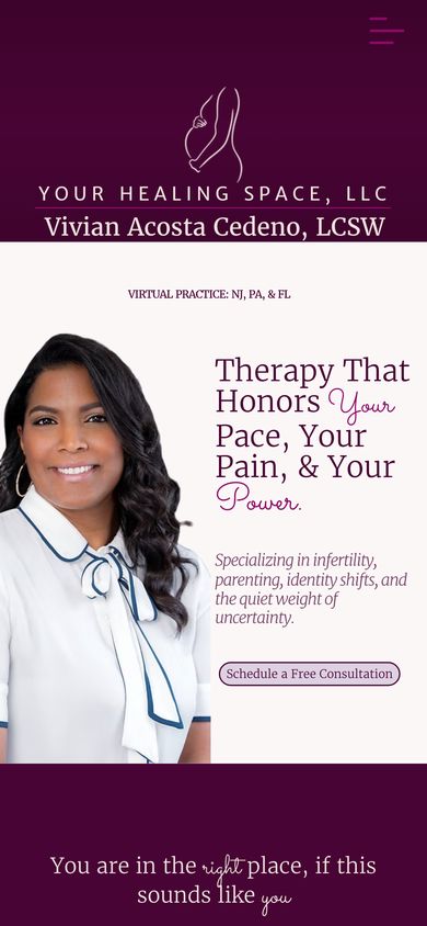 Your Healing Space on a phone.